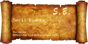Serli Bianka névjegykártya