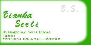 bianka serli business card